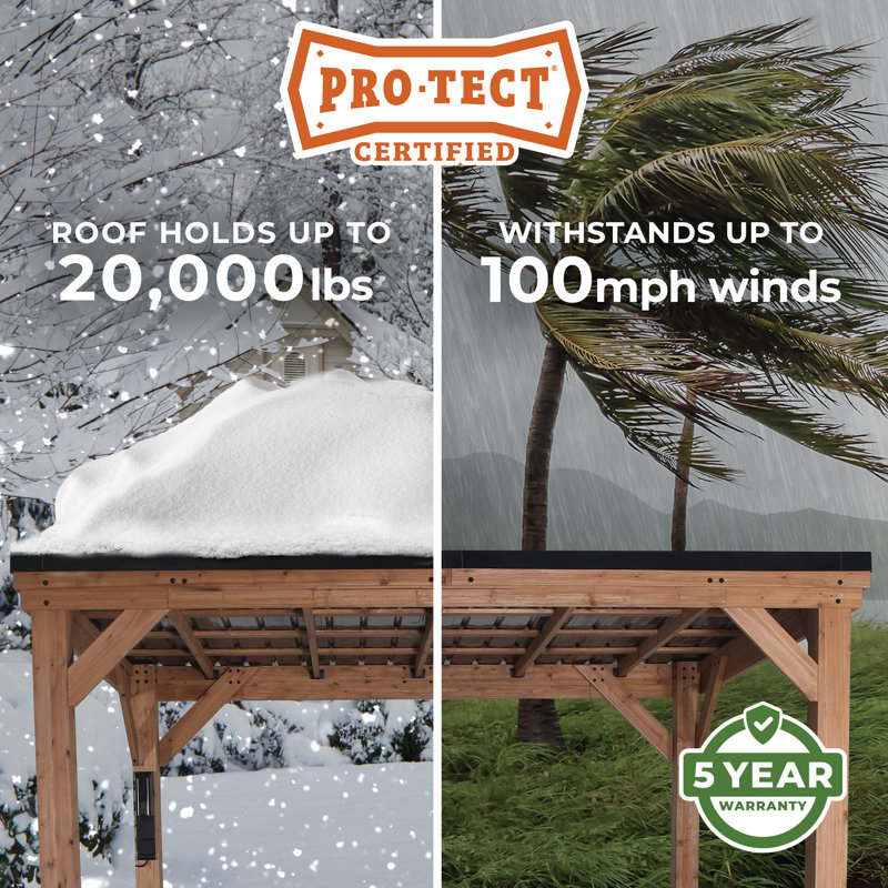 Backyard Discovery 20' x 20' Kingsport Carport Gazebo & Reviews Wayfair